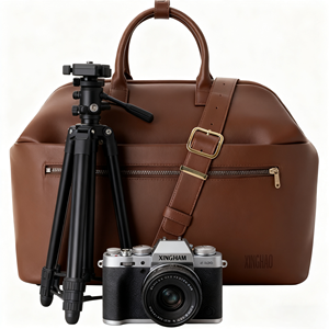 Nhà Sản Xuất OEM Tùy Chỉnh Nâu Vegan Da Độn Máy Ảnh Kỹ Thuật Số Du Lịch Vải Thô Túi Với Khoang - Product Image 6