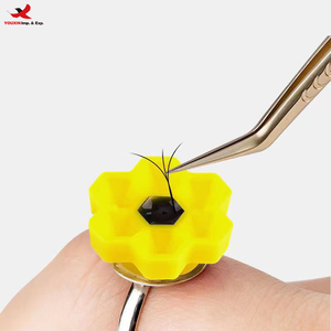 Supports de colle jetables en nid d'abeille pour extensions de cils, coupelles Blossom, anneaux d'encre à motif circulaire GZ RTS, commande en gros mixte - Product Image 1