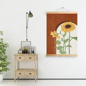 Banner da Parete in Tela di Poliestere con Girasoli ad <span class=keywords><strong>Acquerello</strong></span> Personalizzato, Bellissimo Soggetto Floreale Stampato Digitalmente, Decorazione Murale per la Casa - Product Image 2