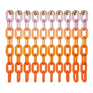 Chaîne à maillons en résine de qualité supérieure, multicolore, artisanale, mignonne, pour la décoration de la maison, élément tendance, technique de moulage, forme ronde - Product Image 4