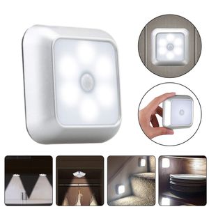 Мини беспроводной светодиодный ночник с датчиком движения на батарейках для спальни настенный шкаф туалет или гардероб домашнее освещение - Product Image 6