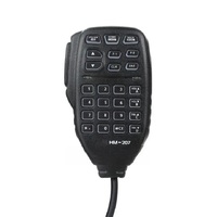 Hm-207 PTT Émetteur filaire étanche longue portée professionnel portable noir pour radio bidirectionnelle avec microphone dynamique et haut-parleur