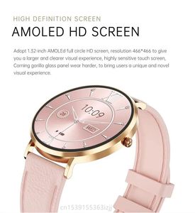 T8 Pro นาฬิกาอัจฉริยะแฟชั่นผู้หญิง AMOLED 1.32นิ้ว BT Calling Ai ติดตามการออกกำลังกาย T8Pro ผู้หญิงบางพิเศษ - Product Image 2