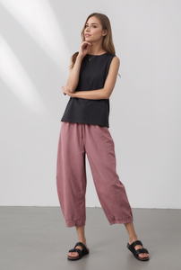 <span class=keywords><strong>Pantalon</strong></span> <span class=keywords><strong>sarouel</strong></span> à taille élastique pour femmes de nouveau style <span class=keywords><strong>pantalon</strong></span> décontracté ample pour la correspondance et les sorties quotidiennes d'été - Product Image 3