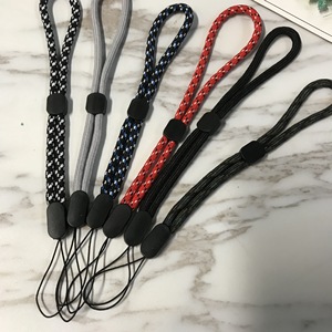 Adjustable Mobile Phone Wrist Hanging Short Lanyard Round Rope Buckle,Polyester Nylon Rope Keychain Braided Rope Wrist Strap
