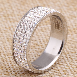 Stainless Steel <b>Ring</b> Necklace 6Mm <b>Diamond</b> Encrusted Women's Fashion Jewelry Everyday Wear Geometric Design Round Brilliant Cut - Product Image 4