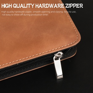 Hot Selling A6 Leather Cover Multifunctional Loose-leaf Zipper Bag Budget Planning <strong>Notebook</strong> Journal - Product Image 5