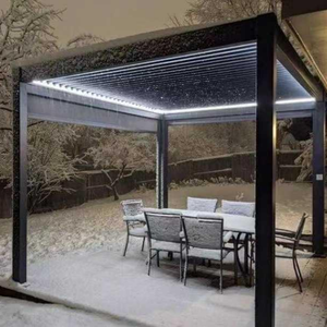 उच्च शक्ति प्रतिवर्ती लाउवेल्ड पेगोलिया विरोधी जंग विंडप्रूफ कैनोपी और आउटडोर मनोरंजन अंतरिक्ष - Product Image 1