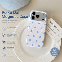 Coque de téléphone magnétique à pois en TPU souple antichoc, étui imprimé multicolore mignon pour iPhone 18 17 16 15 14 Pro Max