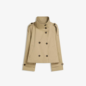 Loveda <span class=keywords><strong>Trench</strong></span> Corto da <span class=keywords><strong>Donna</strong></span> Stile Retrò con Risvolto, Doppiopetto, Cintura e Maniche Lunghe Versatile - Product Image 3