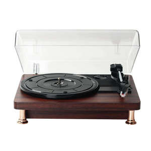Tocadiscos Retro con Logotipo Personalizado, Reproductor de Vinilo de 3 Velocidades con Tapa Transparente, Sistema de Audio BT para Música de Fondo en Oficinas y Salas de Reuniones - Product Image 5