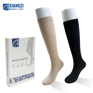 Chaussettes de Compression médicale graduées pour femmes et hommes, chaussettes à hauteur de genou de 20 à 30mmhg