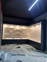 Vitrine de présentation de bijoux de qualité muséale sur mesure avec étagères de rangement, éclairage LED et conception durable pour la vente au détail et la présentation d'objets historiques