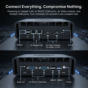 คอมพิวเตอร์ฝังตัวไร้พัดลม EGLOBAL ใช้ Intel Core Ultra 125H รองรับ DDR5 M.2 SSD พร้อมพอร์ต VGA, 2*HD, 2*DP, 6*USB, 2*RJ45 Giga LAN, ระบบเสียง, รองรับ Linux, มินิพีซี - Product Image 2