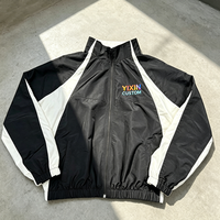 Ensemble de survêtement coupe-vent personnalisé pour homme, veste zippée en nylon et short, ensemble de jogging unisexe avec logo brodé