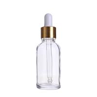 Botella de Vidrio Borosilicato con Gotero de 15ml 20ml 30ml 50ml 100ml, Transparente, Mate, Blanco, Esmerilado, Negro, Ámbar, Dorado, para Suero Esencial para el Cuidado de la Piel