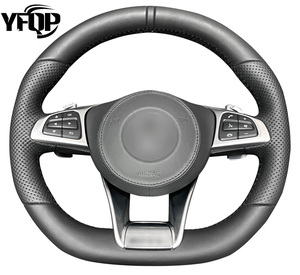 Volante de Fibra de Carbono Personalizado de la Marca YFQP para Mercedes Benz W205AMG C63AMG <span class=keywords><strong>A45AMG</strong></span>, Forjado en Negro con LED - Product Image 2