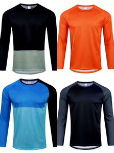 Maglia da Uomo Personalizzata per Corse Automobilistiche a Maniche Lunghe Jersey da Moto con Girocollo Eco-Friendly ad Asciugatura Rapida - Product Image 3