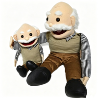 Set di marionette a mano personalizzate per nonno, marionette a mano per anziano, marionette di peluche per nonno, marionette a forma di personaggio anziano, marionette a mano per la famiglia