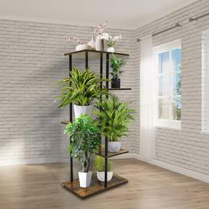 Patio Jardin Salon Balcon <span class=keywords><strong>Chambre</strong></span> à coucher 5 Niveaux Support pour Plantes Intérieur Métal Étagère à Fleurs Support pour Plantes - Product Image 4