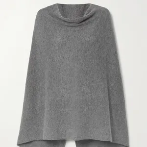 고품질 100% 캐시미어 케이프 여성 사용자 정의 뜨개질 스타일 도매 여성 스웨터
