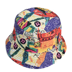 Nuovo Design Cappello a Secchiello Unisex con Stampa Fantasia Reversibile, Cappello da Pescatore per Esterni, Protezione Solare, 100% Poliestere Canvas - Product Image 3