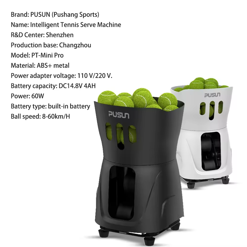 Professional Tennis Automatic Ball Machine Launcher Portable ABS Equipment Feeder Robot with Remote Control for Practice