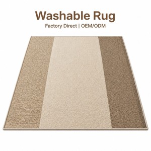 <span class=keywords><strong>Tappeto</strong></span> Lavabile Facile da Pulire, Design Moderno a Strisce, Tappeti <span class=keywords><strong>Beige</strong></span> e Marroni per Soggiorno, Grande <span class=keywords><strong>Tappeto</strong></span> Minimalista per Decorazione Casa - Product Image 1