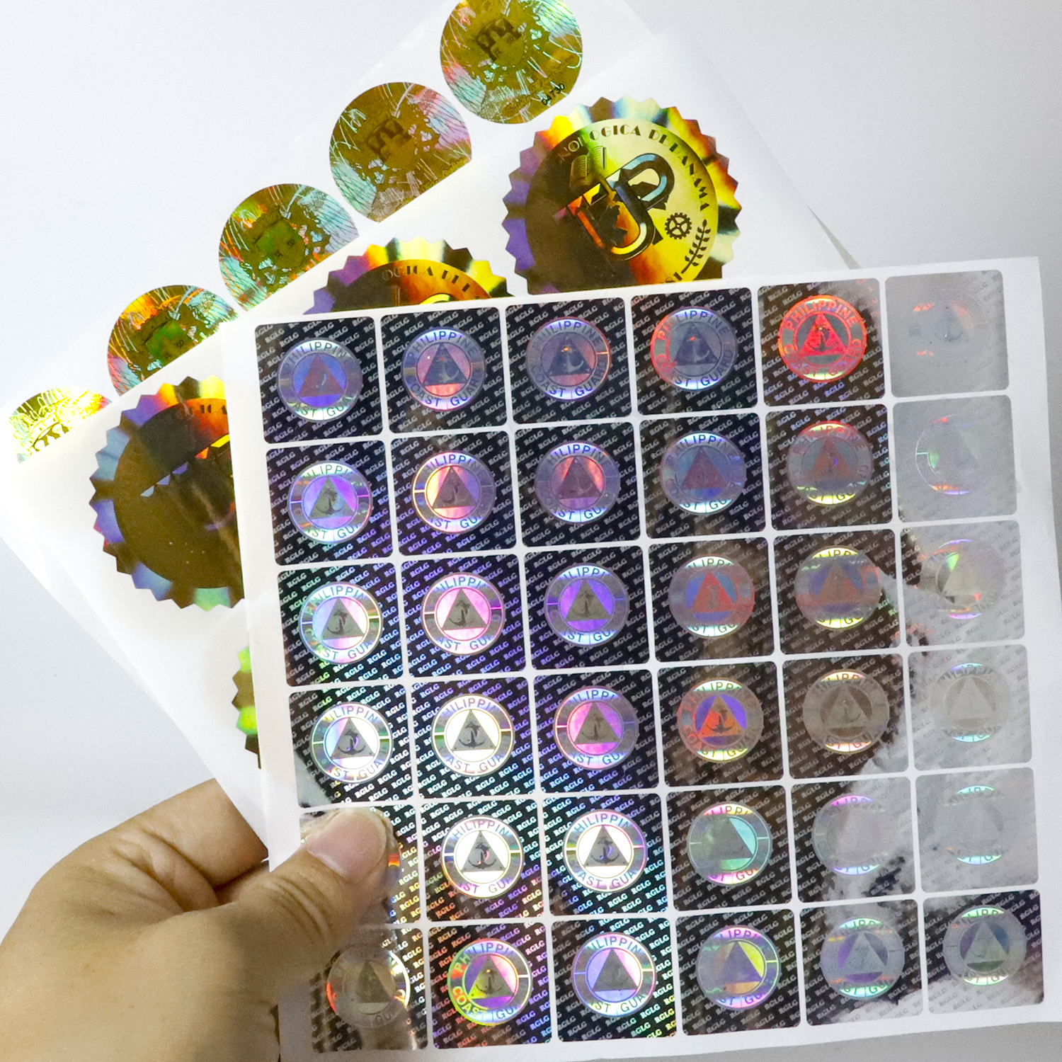 tamper sticker hologram circle