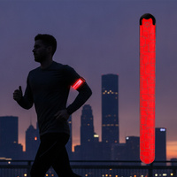 Brazalete Deportivo LED Recargable de 100 mAh con Luz en Seis Colores para Deportes, Venta al por Menor y Suministro Promocional