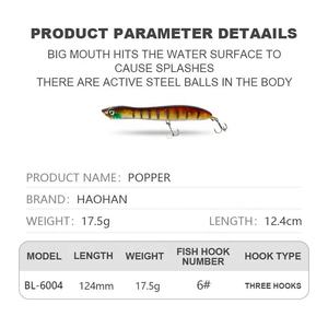 New Big Mouth topwater Popper Double Strike 17.5g intégré dans perle dynamique leurre bruyant - Product Image 3