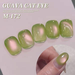 Smalto Gel Occhio di Gatto Verde 15ml UV a Lunga Durata con Pietra di Vetro Effetto Perlato LED per Arte da Salone - Product Image 3