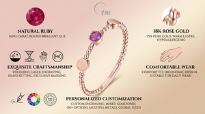 Anillo de Rubí Natural en Oro Rosa de 18K de UM Jewelry, Diseño Único, Pulido Exquisito, Certificado por NGTC, Venta al por Mayor, para Aniversario o Fiesta - Product Image 4