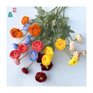 चाय प्लम बड के चार सिर उच्च गुणवत्ता वाले घर की सजावट के गहने रेशम के फूल शादी के फूल दीवार लेआउट कृत्रिम फूल