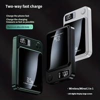 Power Bank Mini Nirkabel 10000mAh PD 20W Baterai Eksternal Pengisi Daya Cepat Magnetik untuk iPhone 15 14 13