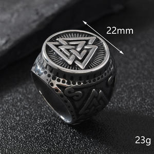 CAIOOCHE Anneaux rétro imperméables en acier inoxydable or et argent, motif triangle punk, pour femmes et hommes, pour <span class=keywords><strong>la</strong></span> fabrication <span class=keywords><strong>de</strong></span> bijoux - Product Image 2