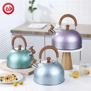 Tetera de agua caliente, tetera de acero inoxidable, tetera de fondo plano, tetera hemisférica, tapa segura, caño de silbato - Product Image 5