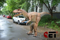Costume de dinosaure T-REX électrique réaliste et ambulant avec jambes cachées, lumineux et flexible pour parcs d'attractions, centres commerciaux et aéroports