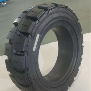 Neumático de caucho macizo sin aire y antipinchazos 350x100 350*100 350 100 con llanta para robot barredor de remolque de aeropuerto pequeño de alta carga - Product Image 2