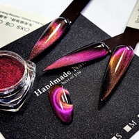 Gel UV Cat Eye à Pigments Intenses, Couleurs Changeantes, Fournitures en Gros, Étiquette Privée Personnalisée, Poudre de Pigment Mica pour Vernis à Ongles