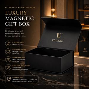 Boîtes en papier rigide, boîte cadeau magnétique, emballage de luxe, fermeture pliante, logo personnalisé pour les articles cosmétiques, parfums et bijoux - Product Image 1