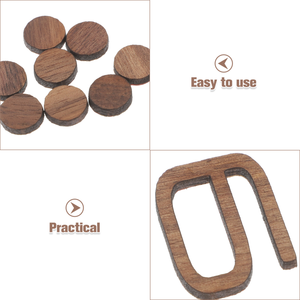 <span class=keywords><strong>Horloge</strong></span> <span class=keywords><strong>murale</strong></span> en noyer noir sans cadre <span class=keywords><strong>chiffres</strong></span> de bricolage autocollant en bois de décoration auto-adhésif - Product Image 4