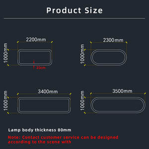 長方形LEDビリヤードライトRgbスヌーカーライトアクリルビリヤードテーブルライト調光リモコンプールテーブルランプ付き - Product Image 5
