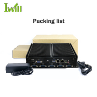 Mini pc industriel sans ventilateur j4125 processeur ordinateur intégré double Lan RS232 Linux OS DIN rail PC