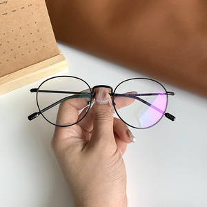 Lunettes de vue pour femmes Y1-1884, monture ronde en métal, anti-UV, anti-lumière bleue, monture complète, pour la lecture - Product Image 3