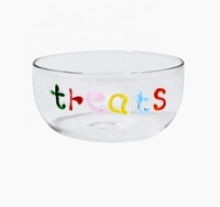 Vente en gros de bols à salade de fruits en verre transparent personnalisés pour la cuisine