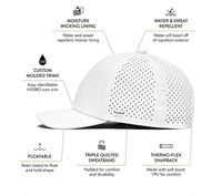 Custom Perforado Rendimiento Snap Back Polo Sombreros con Logo Bordado Flex Fit Casquette Patrón de dibujos animados Gorra de béisbol