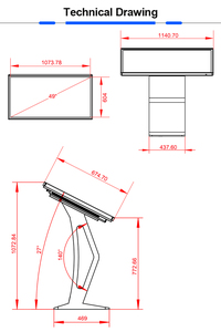 Type de support de plancher écran tactile d'imprimante de signalisation de Digital <span class=keywords><strong>49</strong></span> "tout dans un PC en tant que kiosque public <span class=keywords><strong>49</strong></span> pouces - Product Image 6