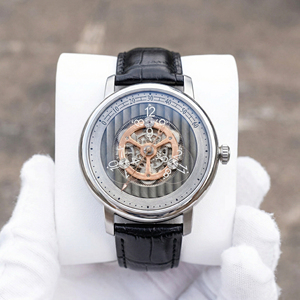 Reloj de pulsera para hombre OEM ODM automático mecánico con esfera esqueleto de hora viajera, acero 316L, logotipo personalizado, marca privada, venta al por mayor - Product Image 1