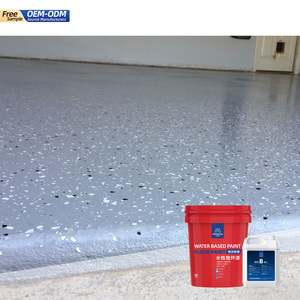 Kits de Revestimiento de Piso Epóxico Transparente de Dos Componentes, Escamas Epóxicas para Concreto, Textura de Granito Líquido, Color Personalizado, Superficie Duradera - Product Image 4